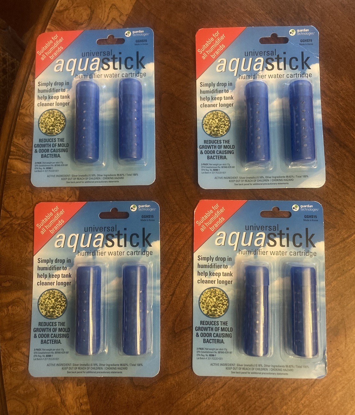 PureGuardian Aquastick Antimicrobial Humidifier Treatment GGHS15 Lot Of 4 Boxes