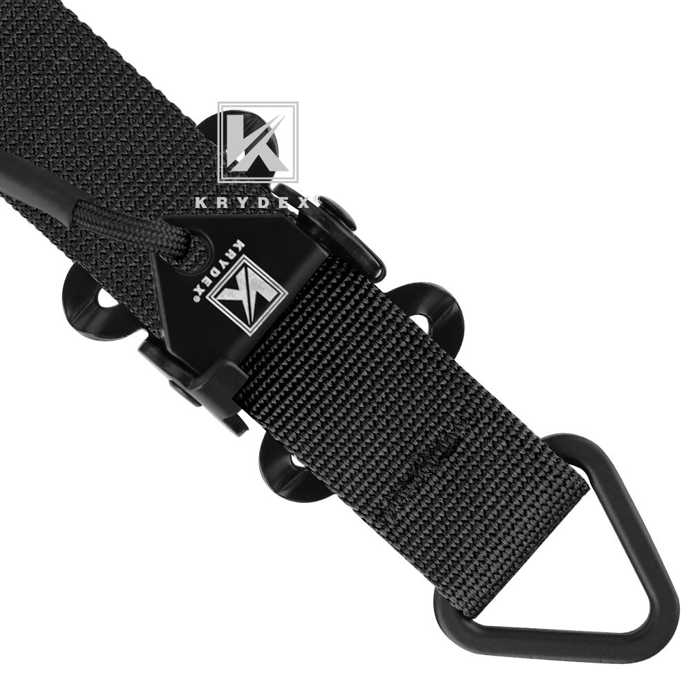 KRYDEX Tactical Sling Rifle Strap Modular Slingster Single Point Sling Black
