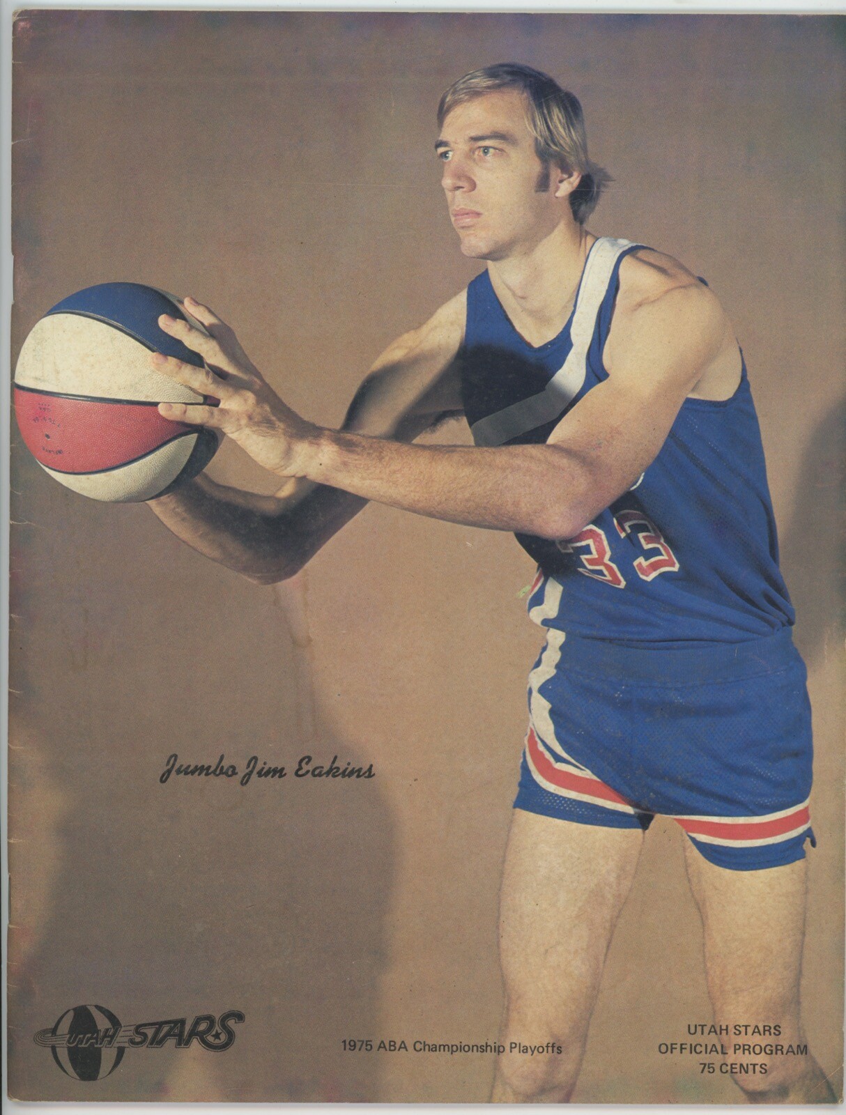 4/11/75 ABA Championship SemiFinals Playoff Program Utah Stars vs Denver Nuggets