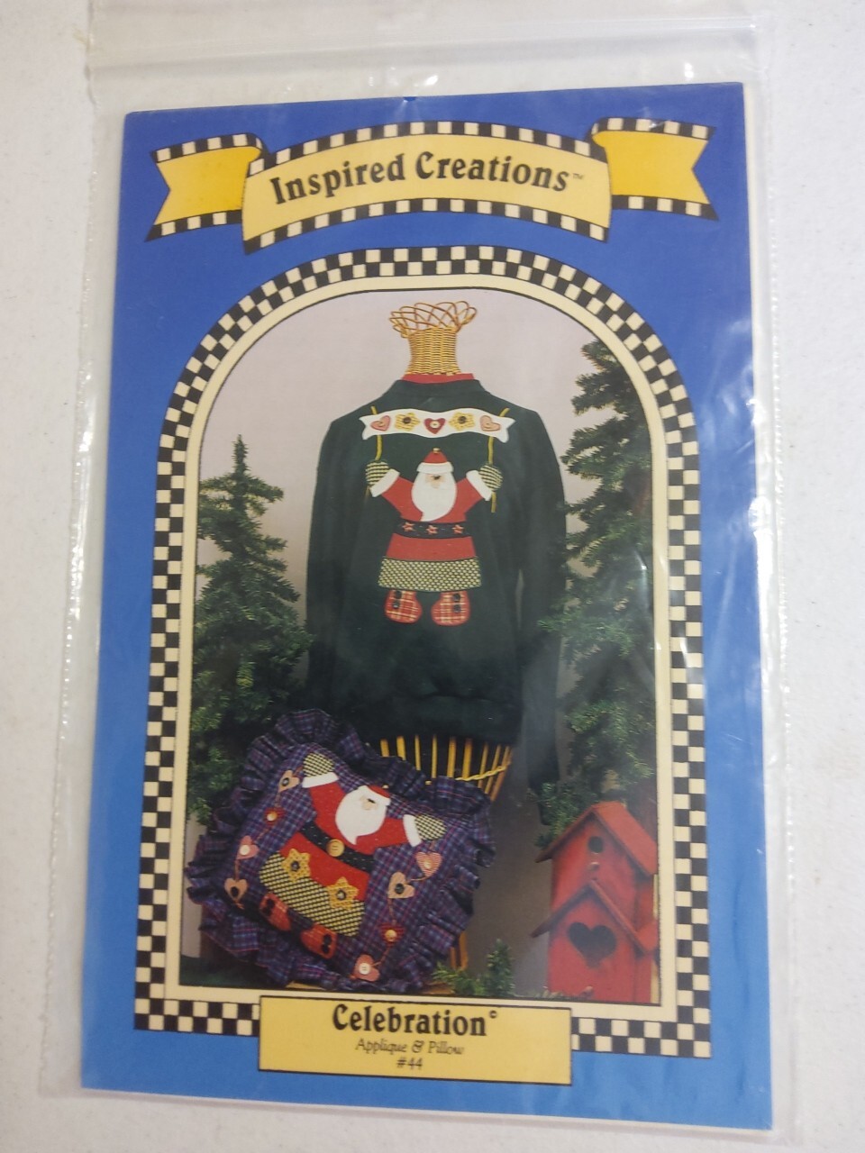 Santa Applique & Pillow  Pattern  1995 Inspired Creations #44 NOS