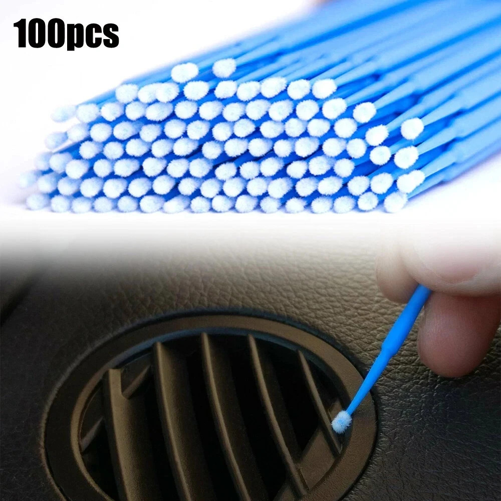 100Pcs 1.5mm Car Touch Up Paint Micro Brush Auto Detailing Applicator Tips