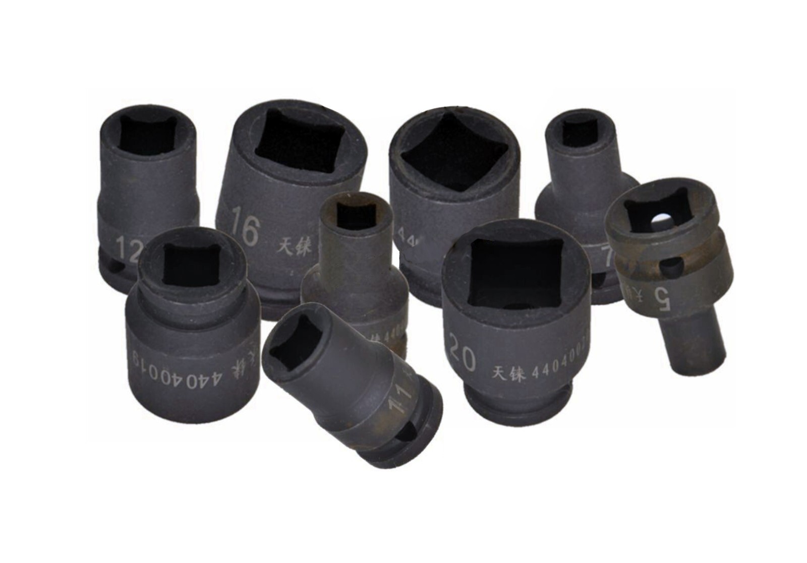 1/2" Dr 4PT Point Socket Wheel Nut Square Drain Bolt Nut Plug Set:5-13mm/14-19mm