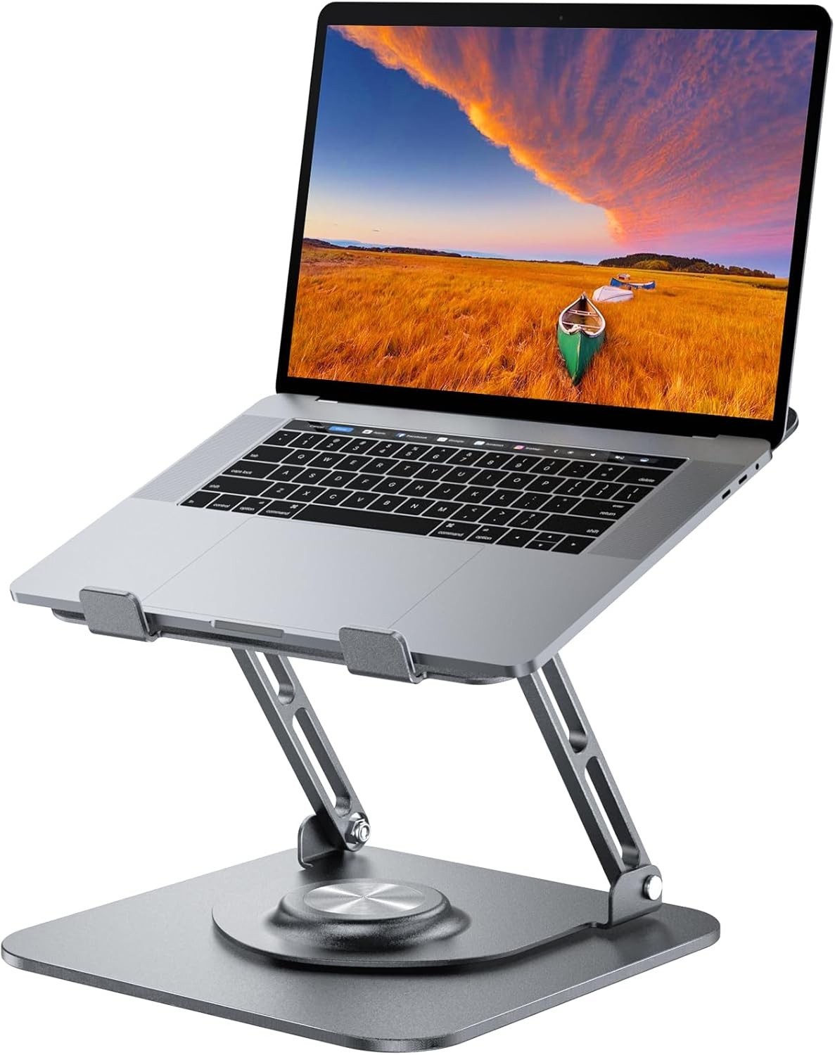 Laptop Stand for Desk, Adjustable Computer Stand with 360° Rotating Base, Erg...