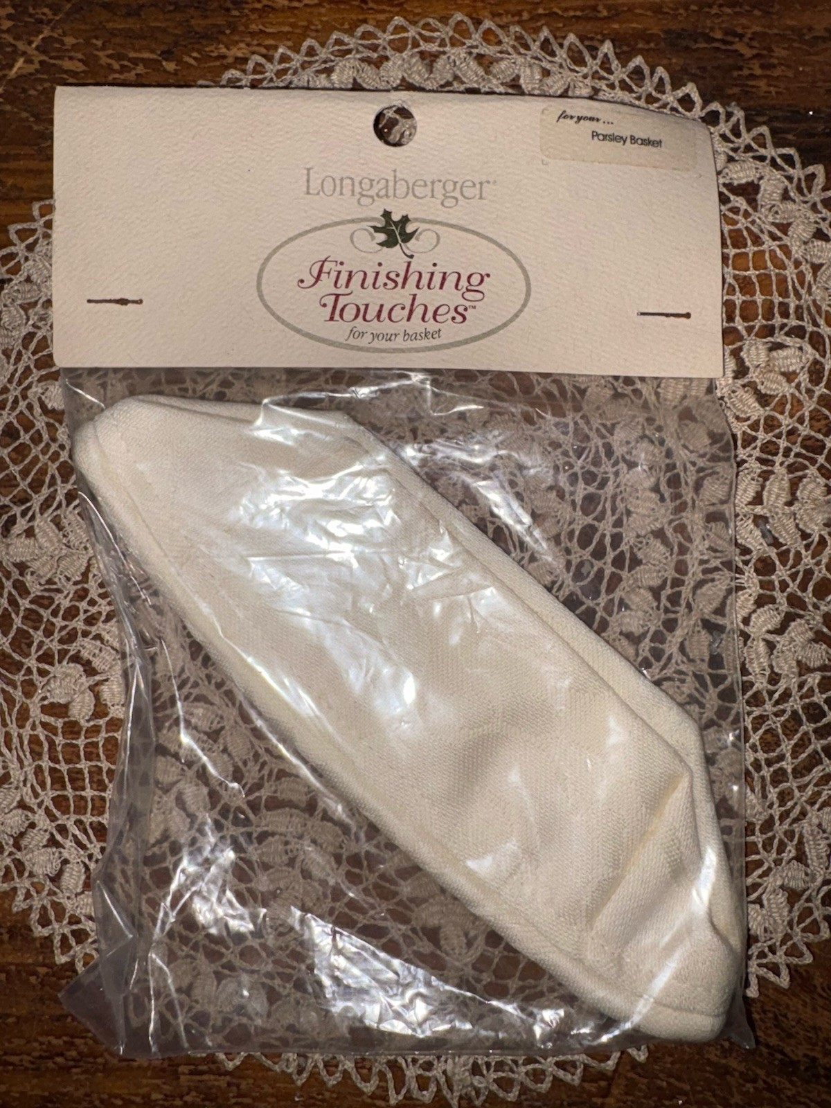 NIP Longaberger Natural Parsley Basket Liner