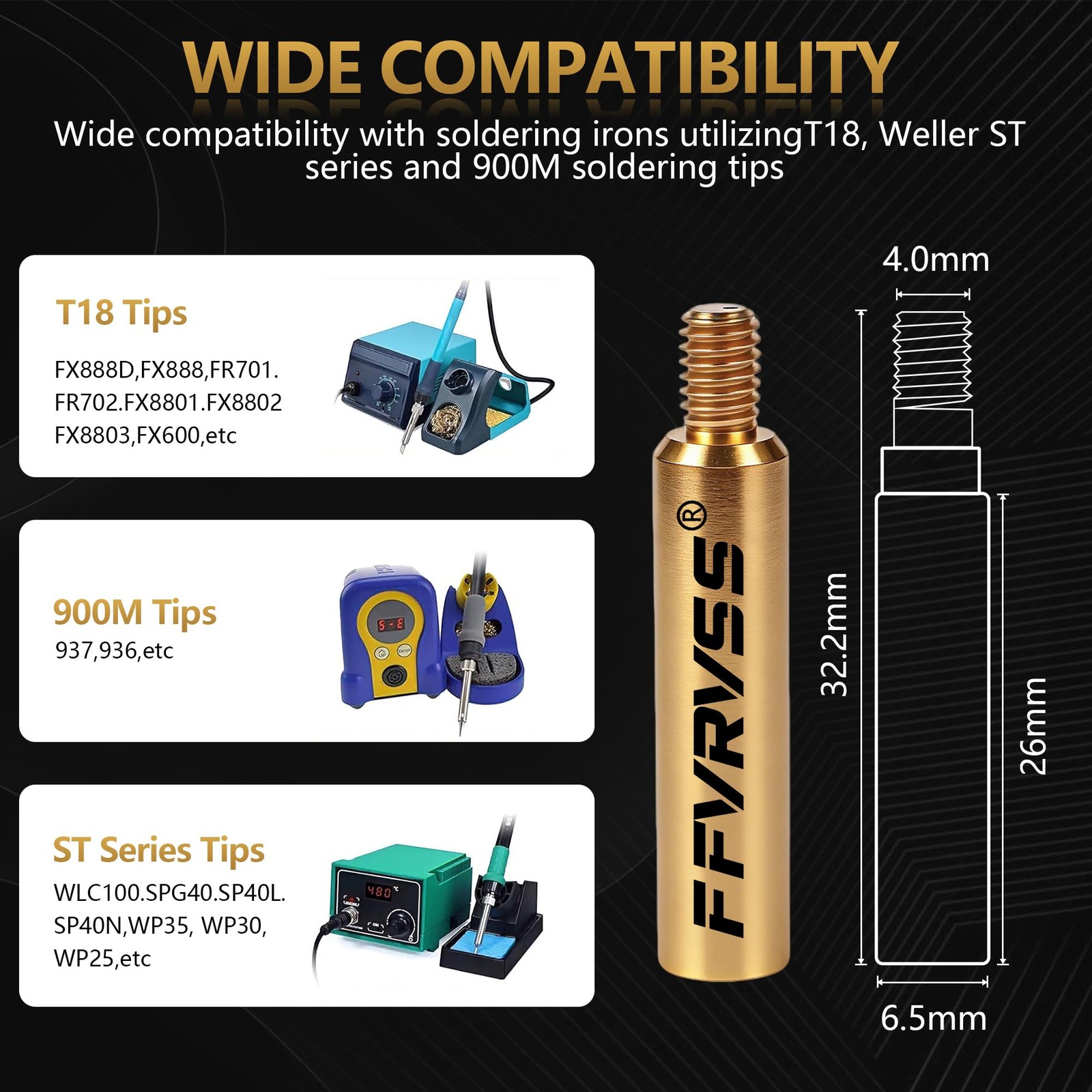 Premium Heat Set Insert Tool kit, for Threaded inserts M2-m8 Upgraded 8 Tips