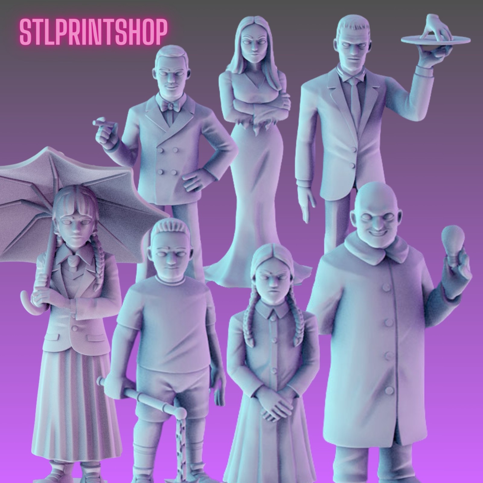 The Addams Family - Wednesday - POP MINIS 28mm 32mm Scale Miniatures