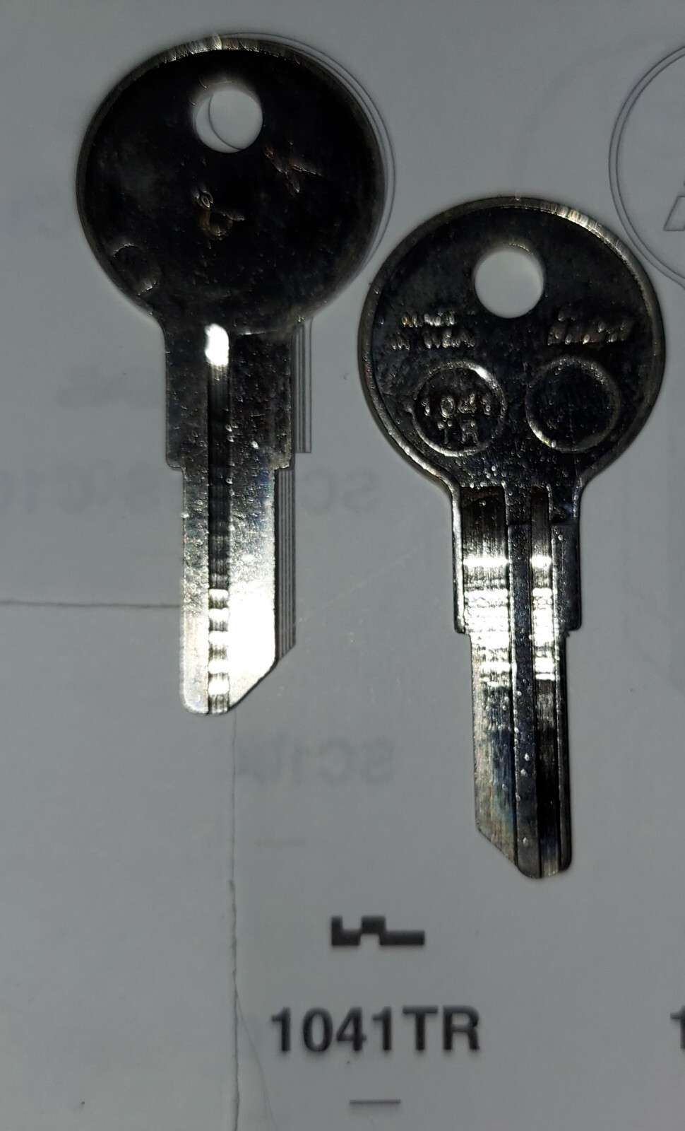 Chicago, 1041TR, CH2B, CHI1, CG29, K9, Vintage Key Blank .