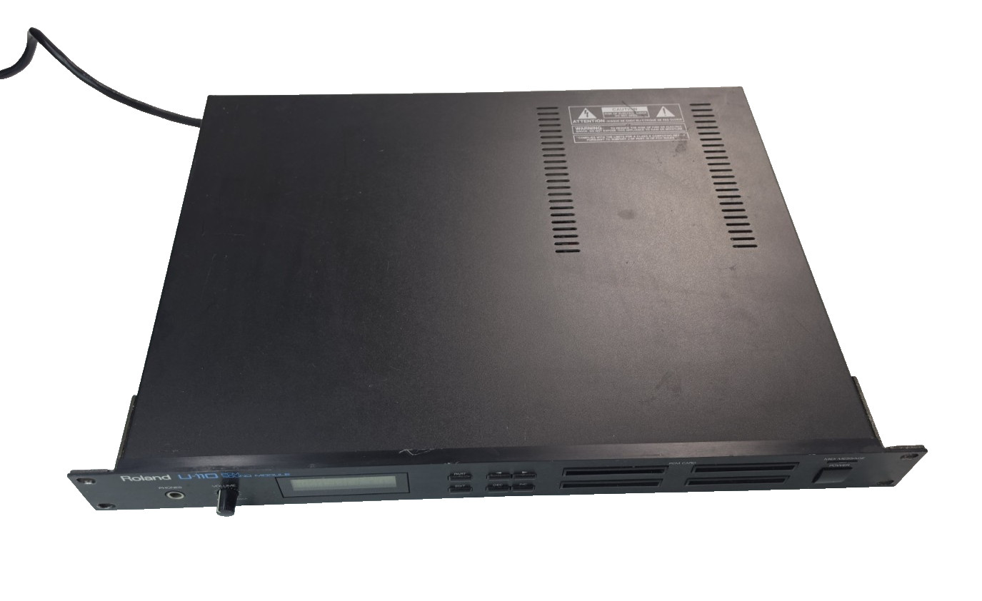 Roland U-110 Vintage PCM MIDI Sound Module Synth Rack Synthesizer Mount Black