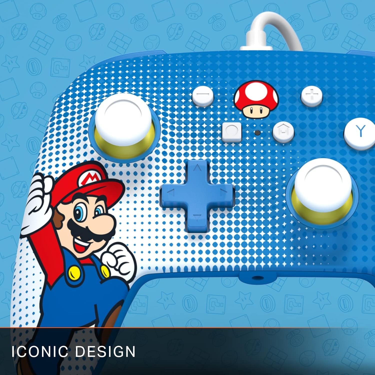 PowerA Enhanced Wired Controller for Nintendo Switch – Mario Pop Art – NEW