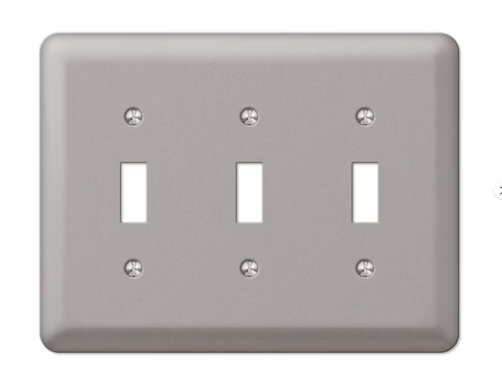 New Amerelle Décor 2TTTPW Devon Brushed Nickel Wall Plate Free US Shipping