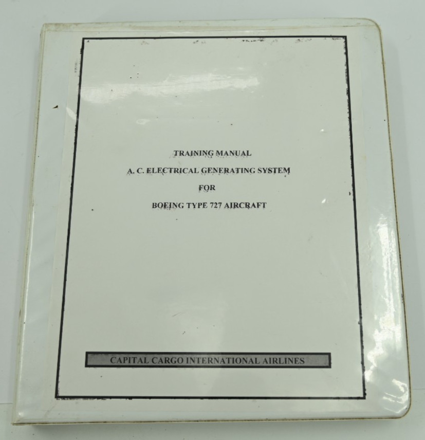 Capital Cargo Int Airlines Training Manual A.C. Electrical System for Boeing 727