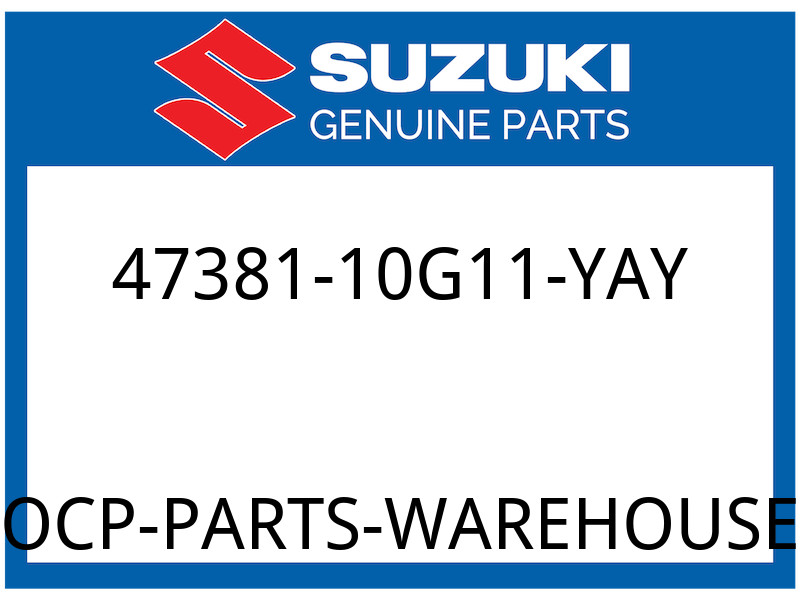 Suzuki OEM Part 47381-10G11-YAY LID, FUEL (BLACK)
