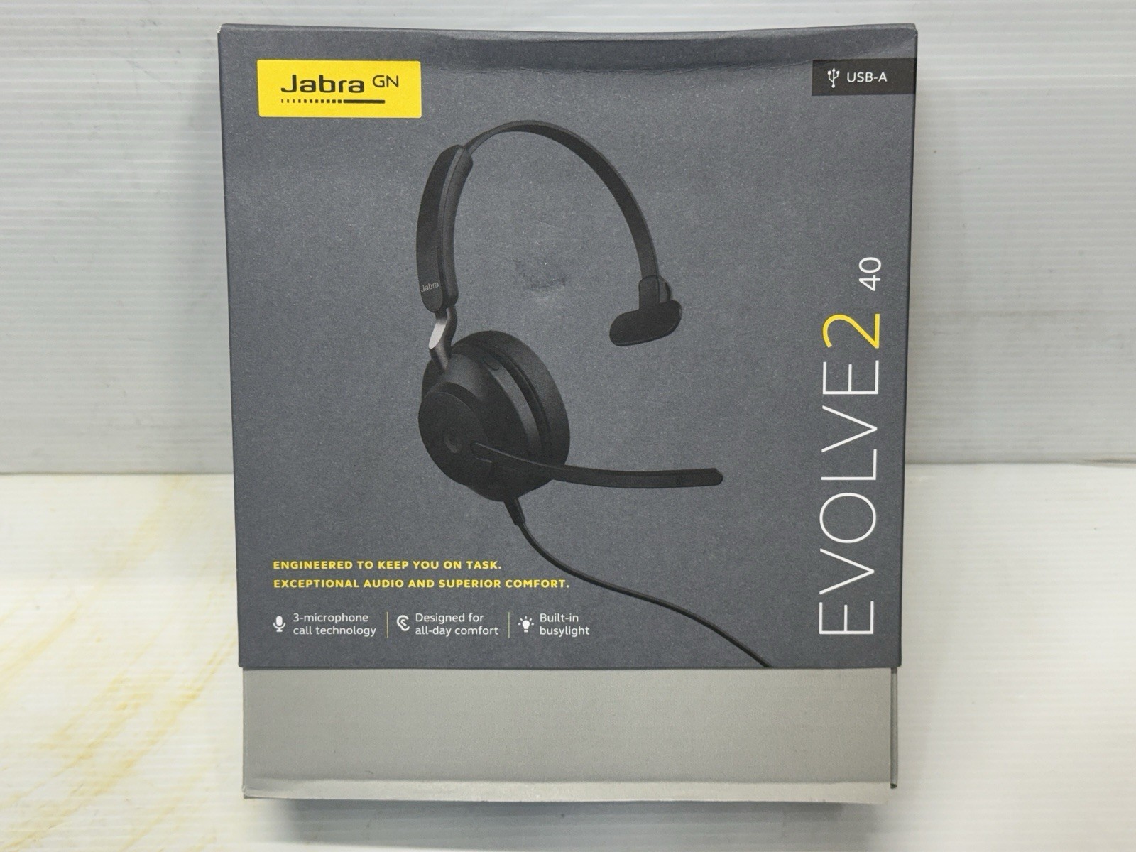 Jabra Evolve2 40 Stereo Headset (MS Teams, USB-A) - Black OPEN BOX