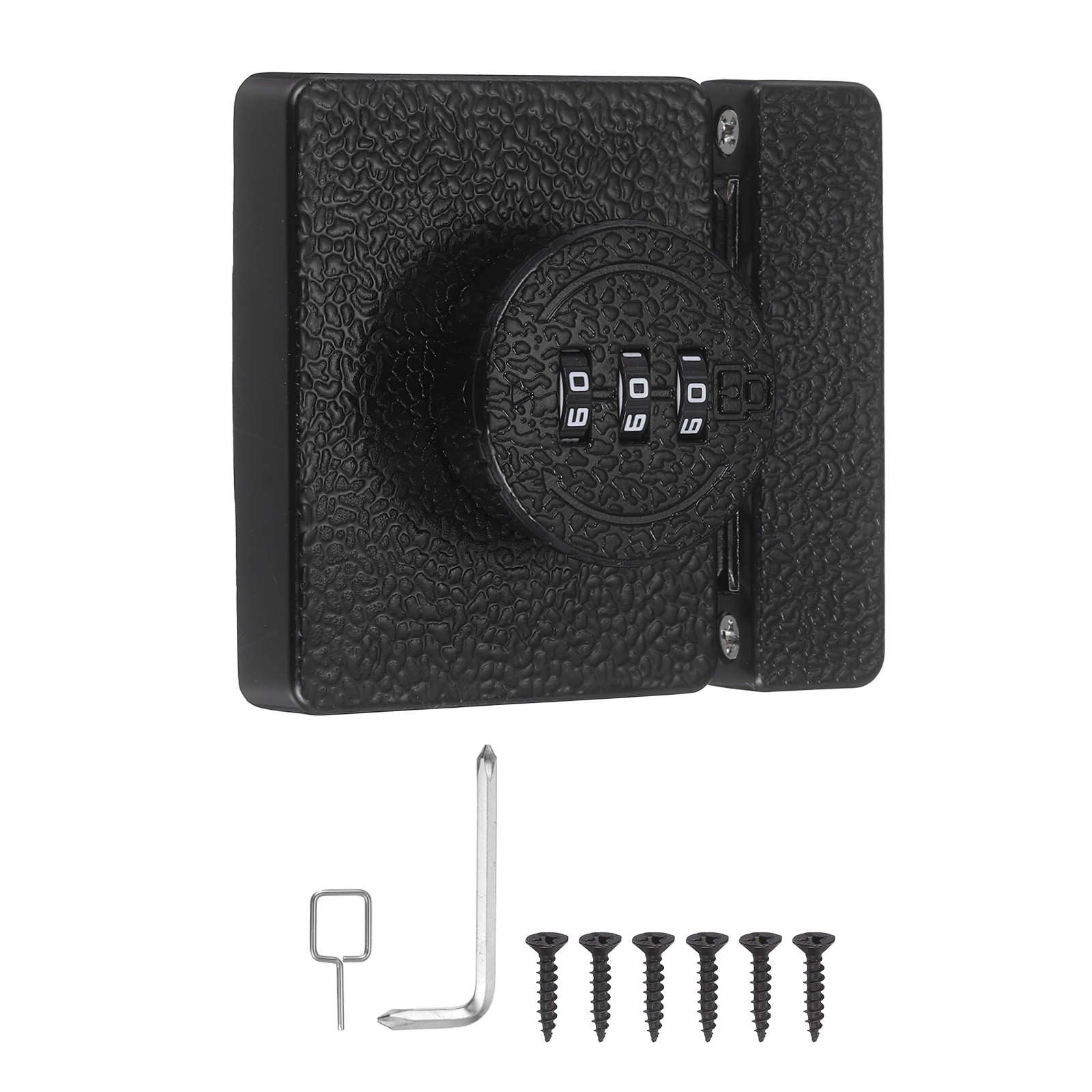 Combination Cabinet Lock 3 Digit Keyless Password Rotary Hasp Locks Black