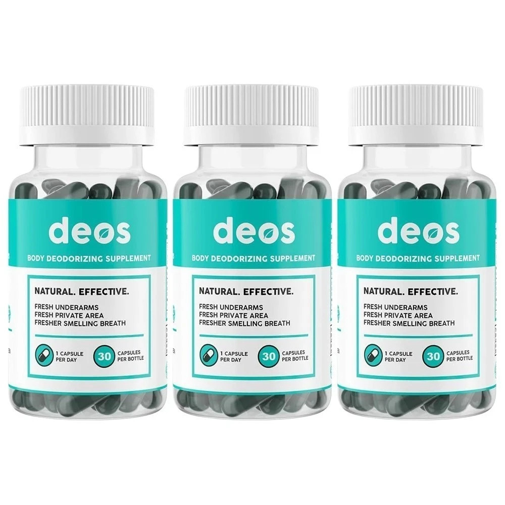 3PACK DEOS Internal Deodorant Supplement – Full Body Deodorizer - (90 Capsules)*