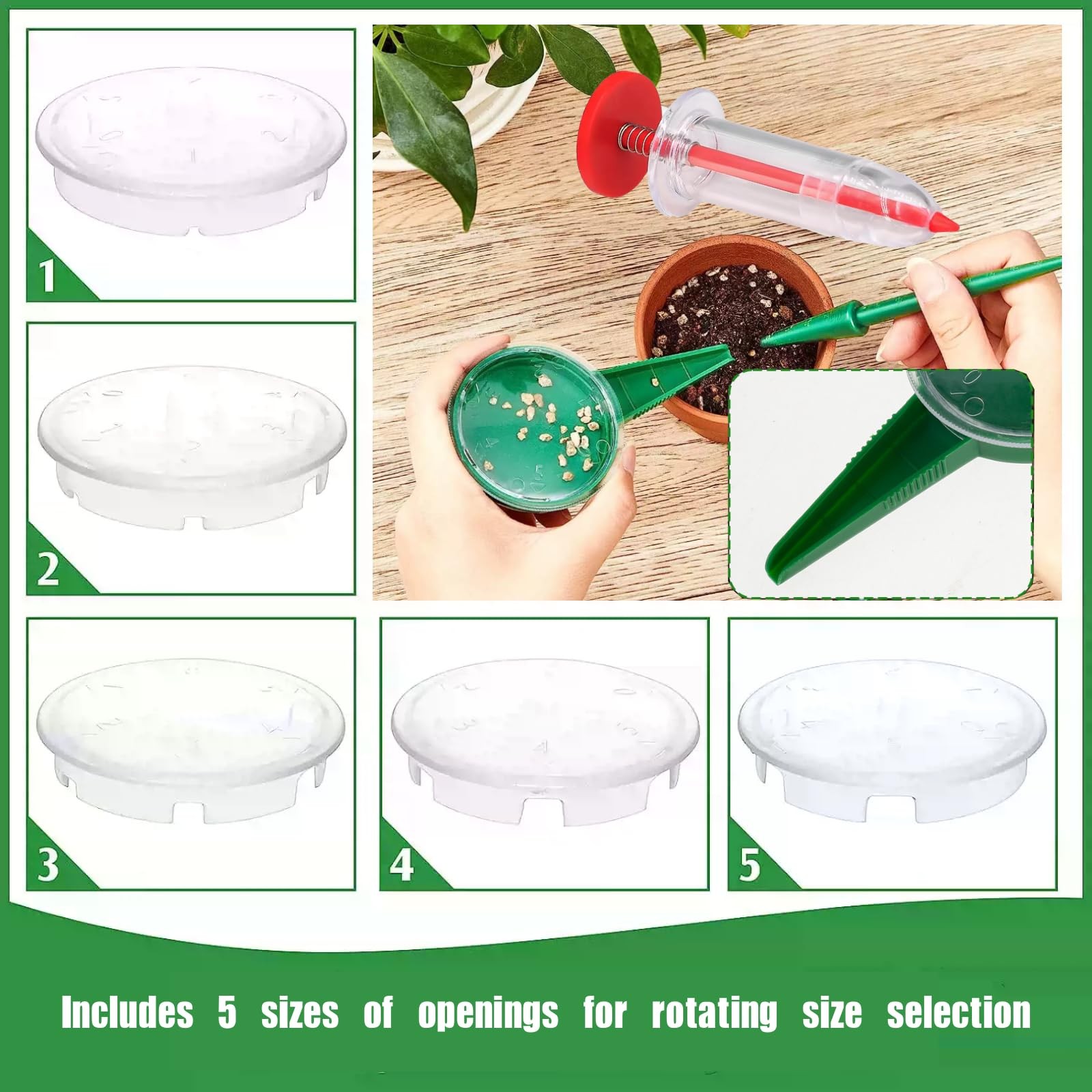9pcs Seed Spreader Set,Adjustable Mini Sowing Seeds Dispenser, Handheld Mini ...