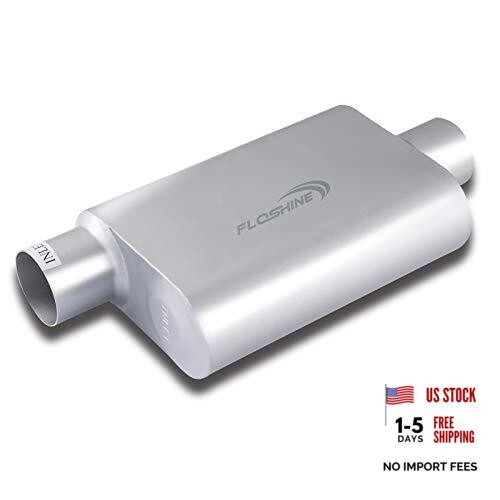 Universal Mufflers Dual Chamber offset inlet (ID) center outlet (ID) 3"
