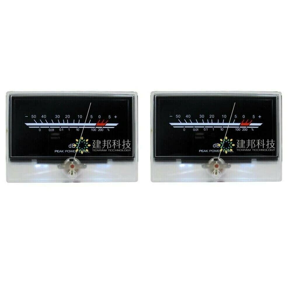 2x P-134 VU Meter Post-Amplifier Audio DB Header Backlight w/ Driver Board
