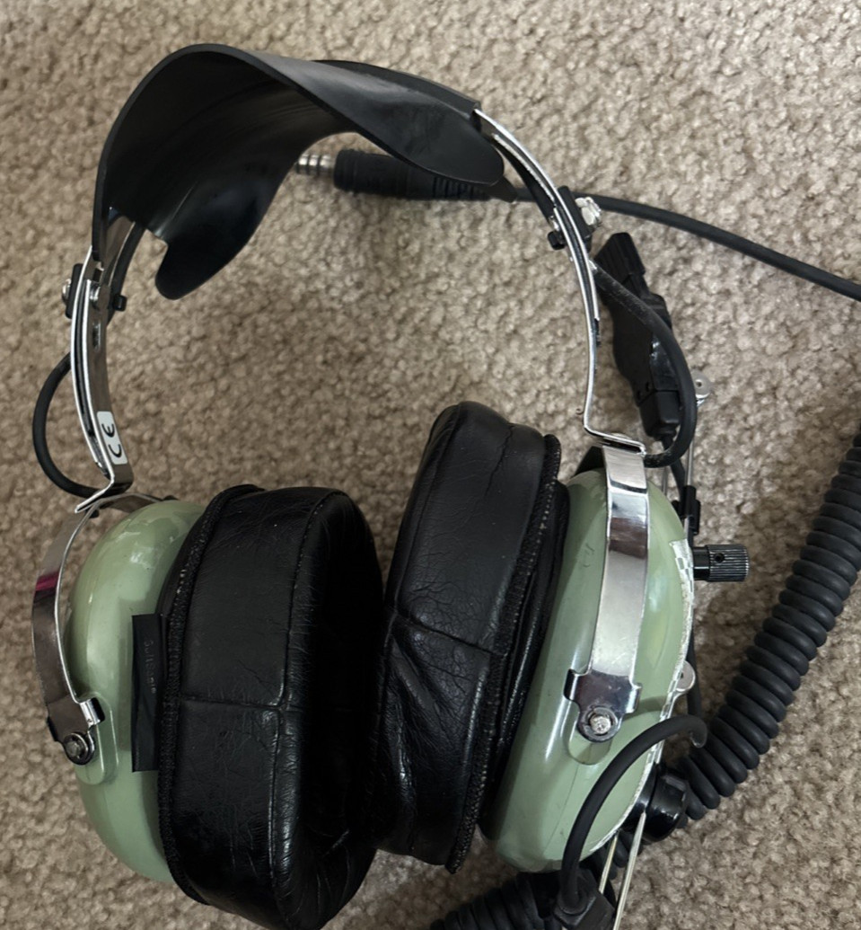 David Clark Aviation H10-76 Military Aviation Headset Headphones w/ Microphone