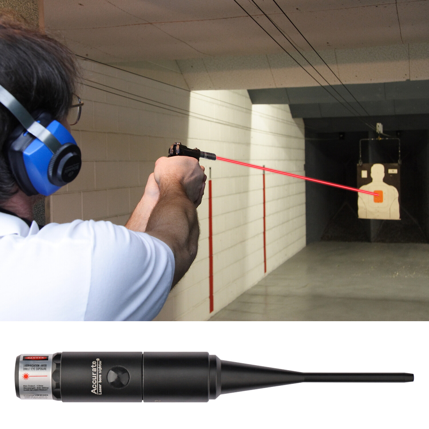 Professional Red Laser Bore Sight Kit Multiple Calibers Upgraded Bore Sighter