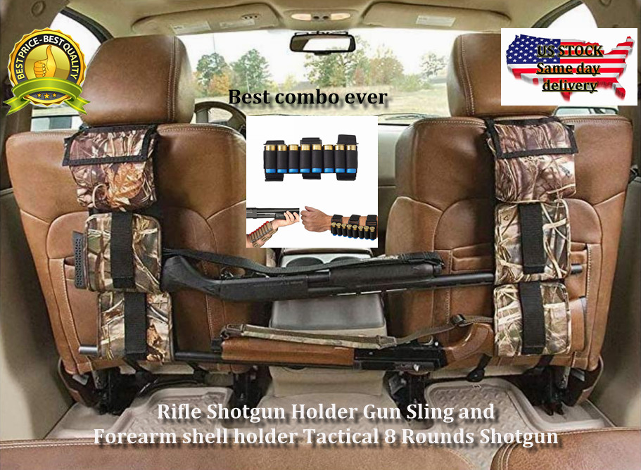 Rifle Shotgun Holder Gun Sling Car Rack & Tact 8 Round Shotgun Forearm Holder