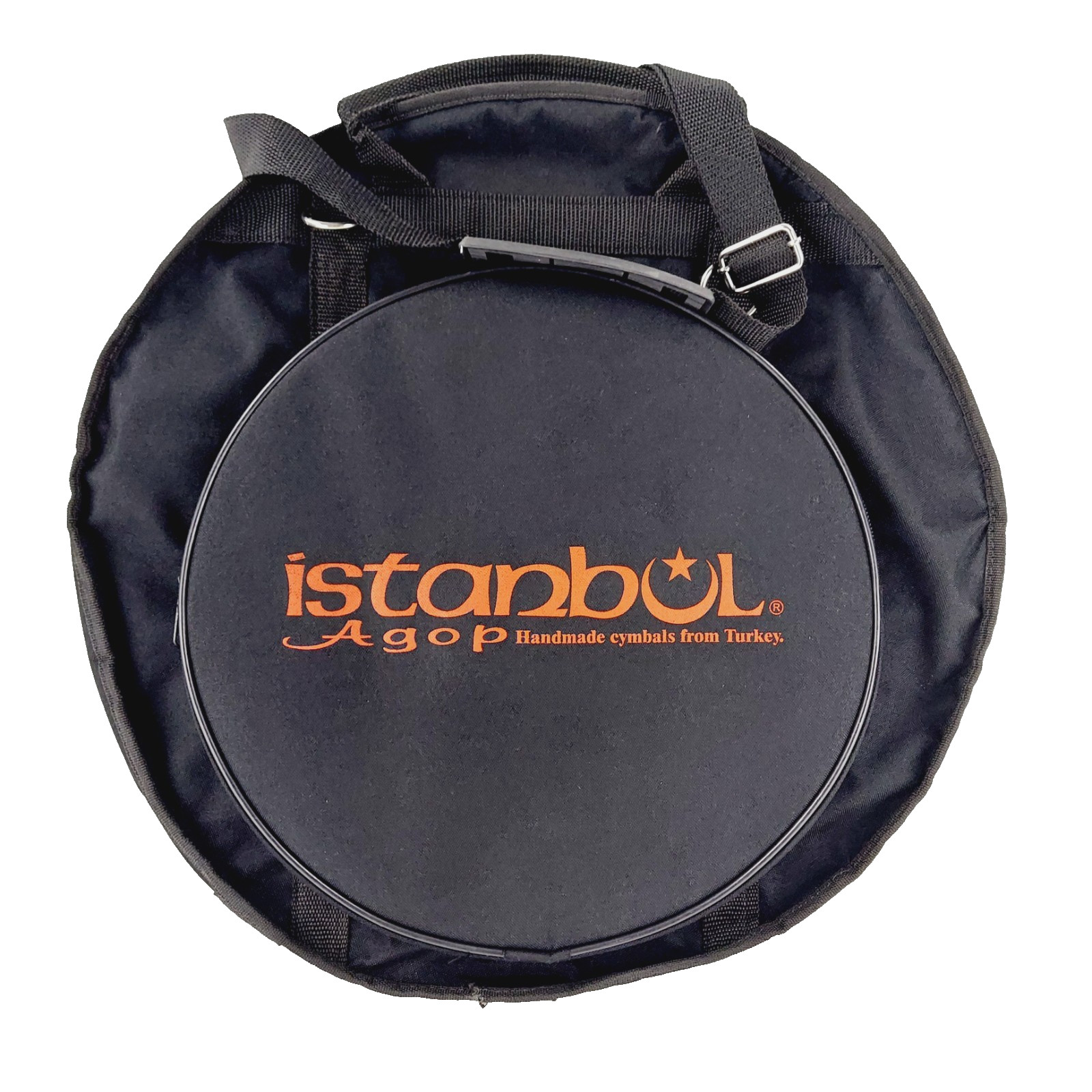 VTG Istanbul Agop Deluxe Cymbal Bag Crash Ride Cymbal Bag Black and Orange - HTF