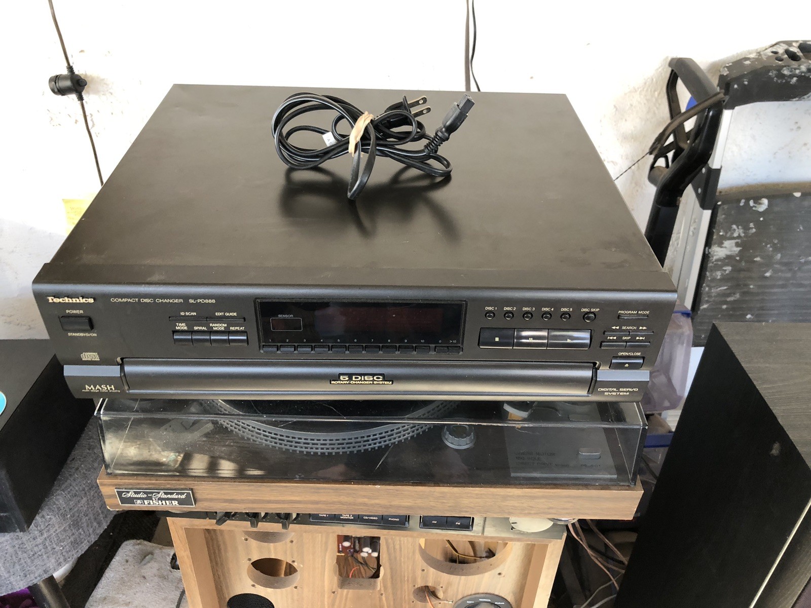 Technics SL-PD888 5 CD Compact Disc Carousel Changer. Tested Working.