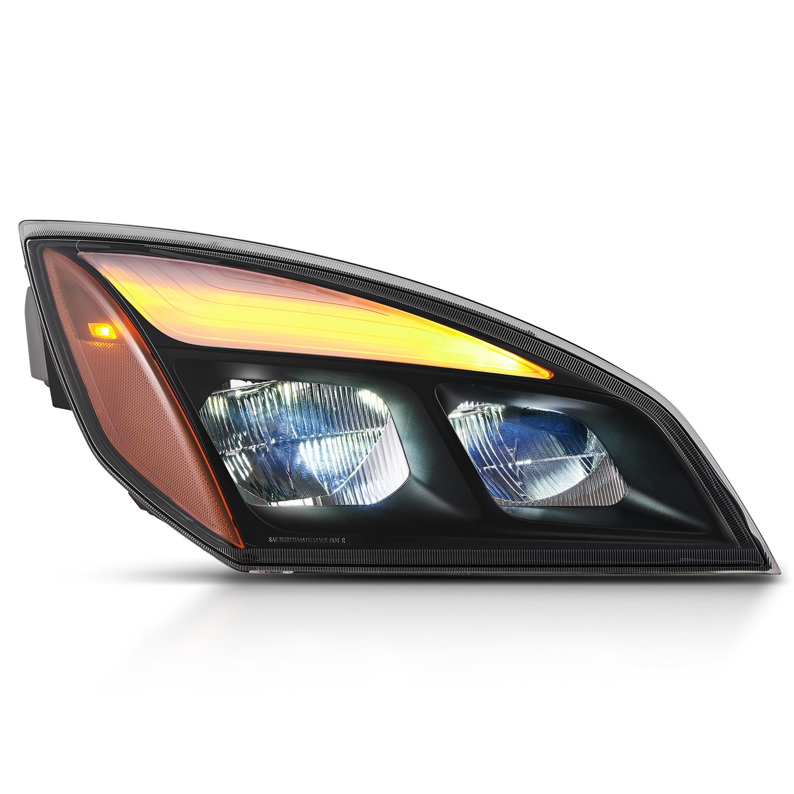 Full LED RH Headlight Replacement for 2018-2025 Freightliner Cascadia w Bulbs