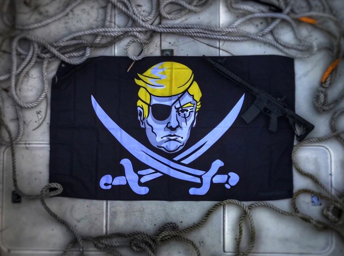 President Donald Trump 'Calico Trump' MAGA Pirate Flag - 3’ x 5’