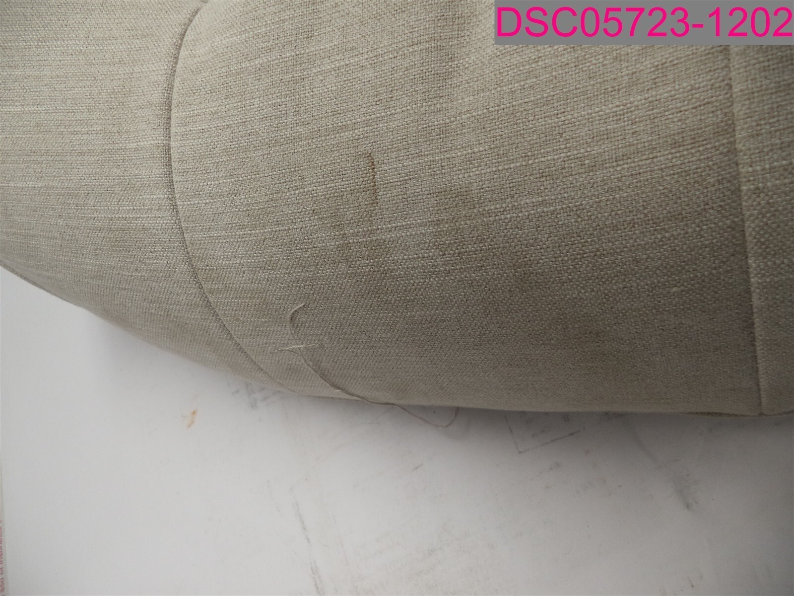 Small Stains-No Legs-Modern Fabric Arm Chair Beige 25"T x 28.5"W x 34"W