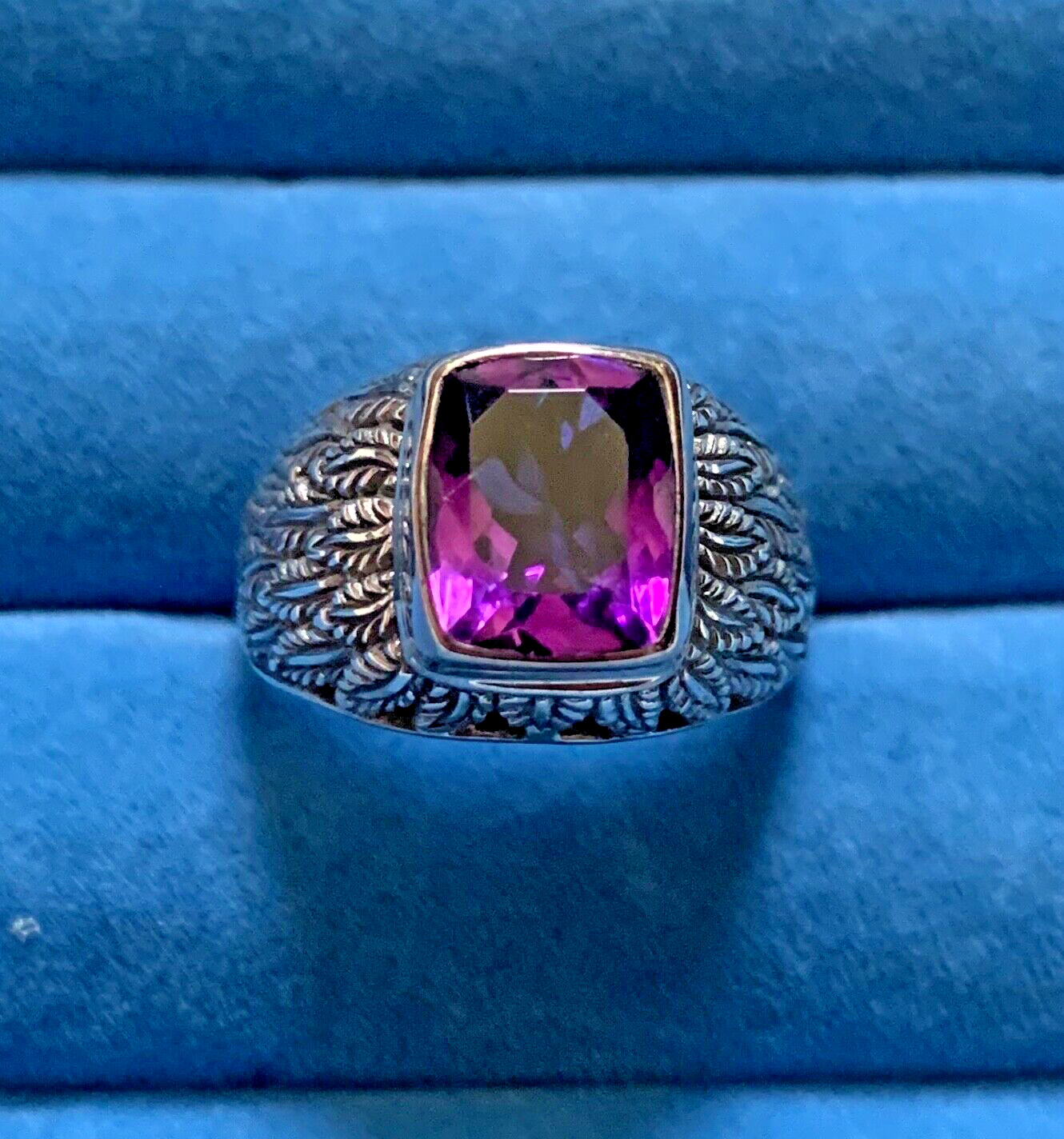 BALI LEGACY Amethyst Ring in Sterling Silver - Size 9