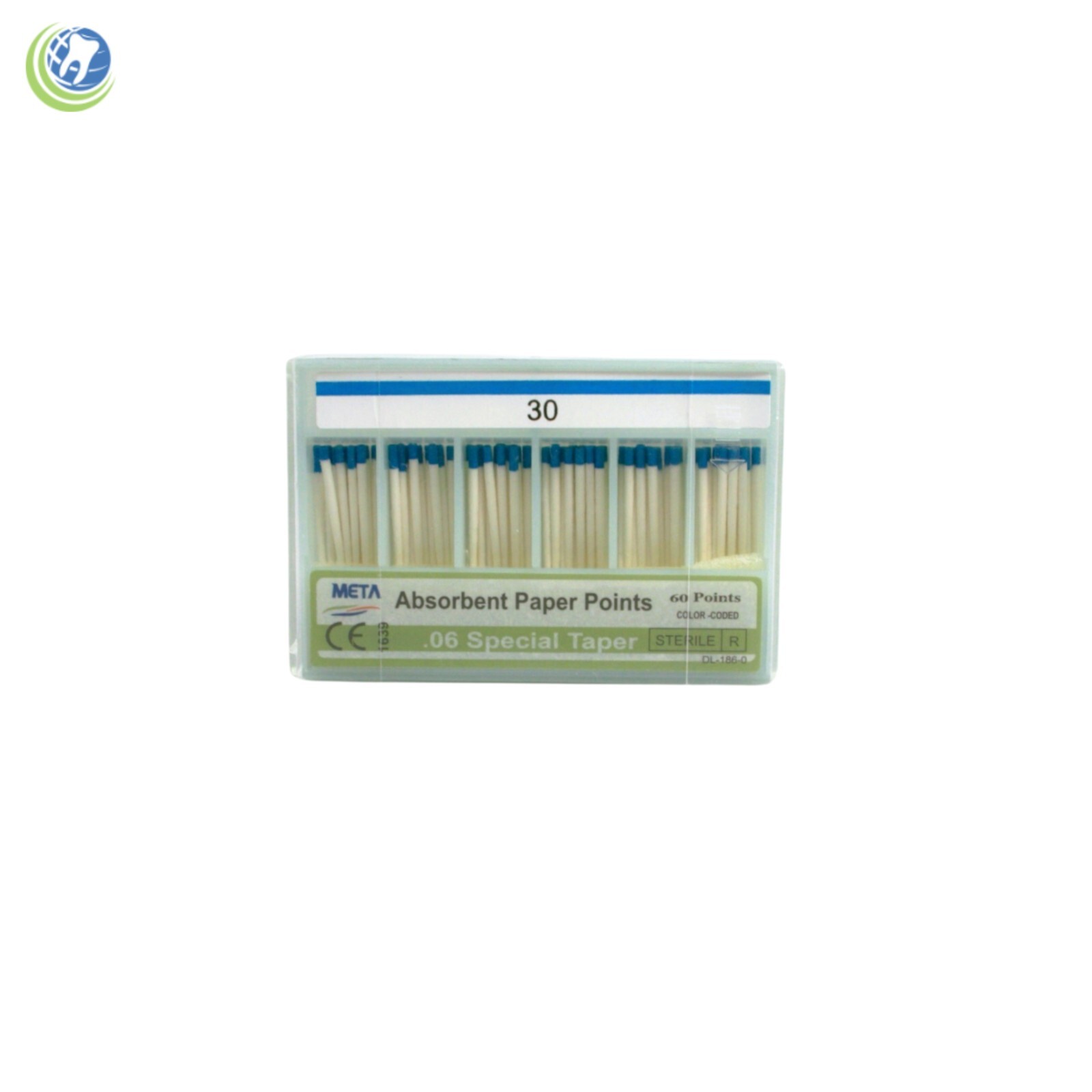 Paper Points .06 Taper #30 Sterilized Endodontic Root Canal Obturation 60/Box