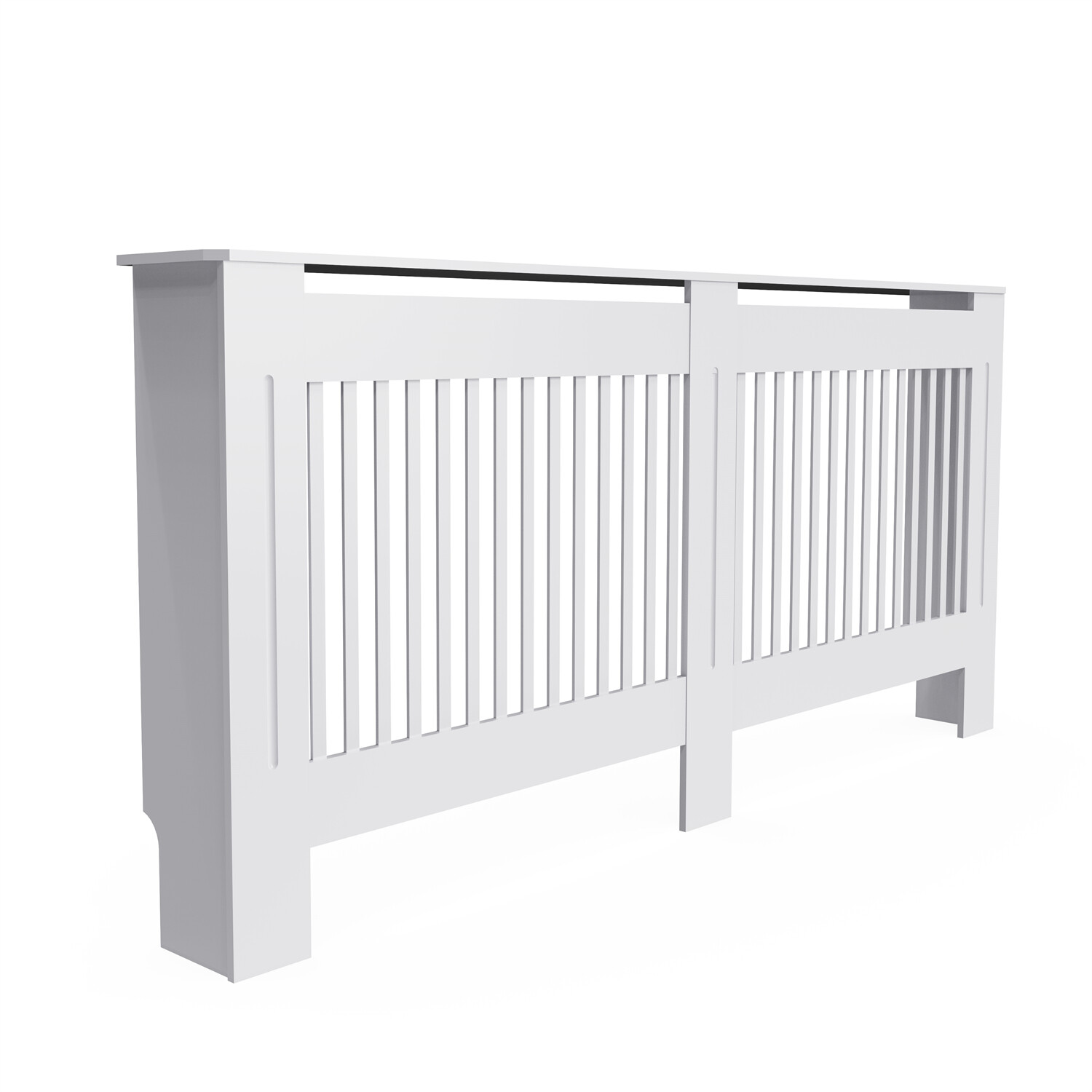 30 44 60 68 in White Slatted MDF Radiator Cover Heater Cabinet Spacious Shelf