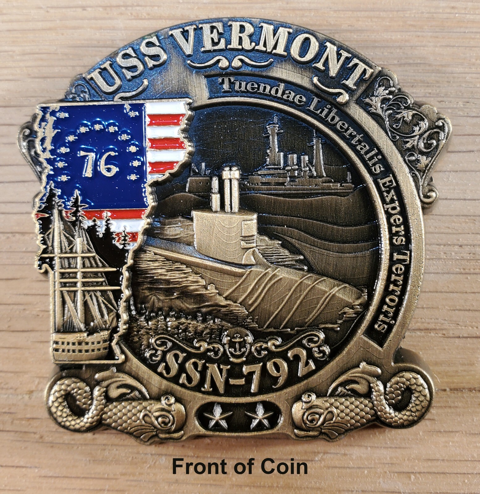USS Vermont SSN-792 US Navy Submarine Commemorative Challenge Coin 2" t 148