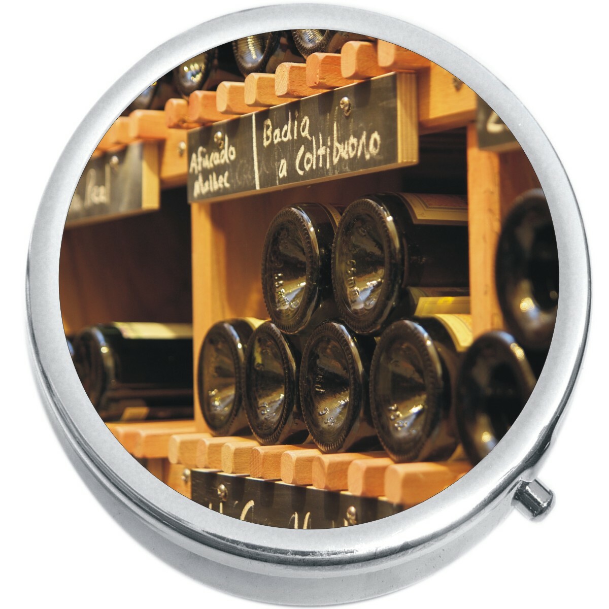 Wine Bottles Medicine Vitamin Compact Pill Box