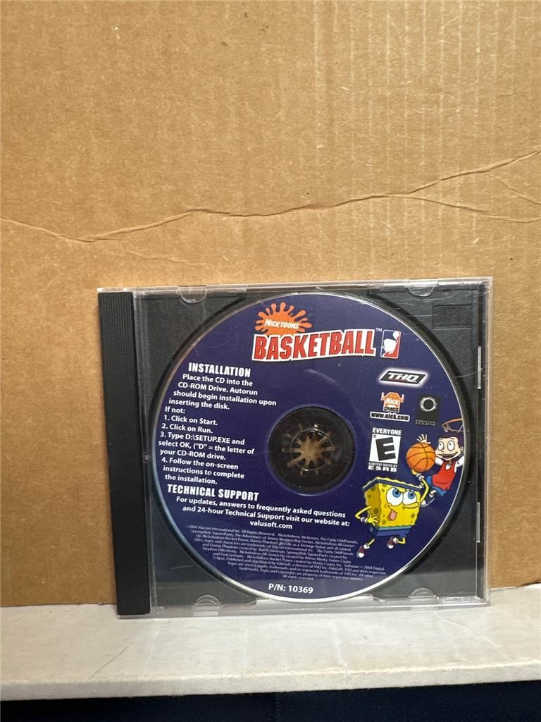 Nickelodeon Nicktoons Basketball PC CD-ROM SpongeBob Rugrats Game Disc Only
