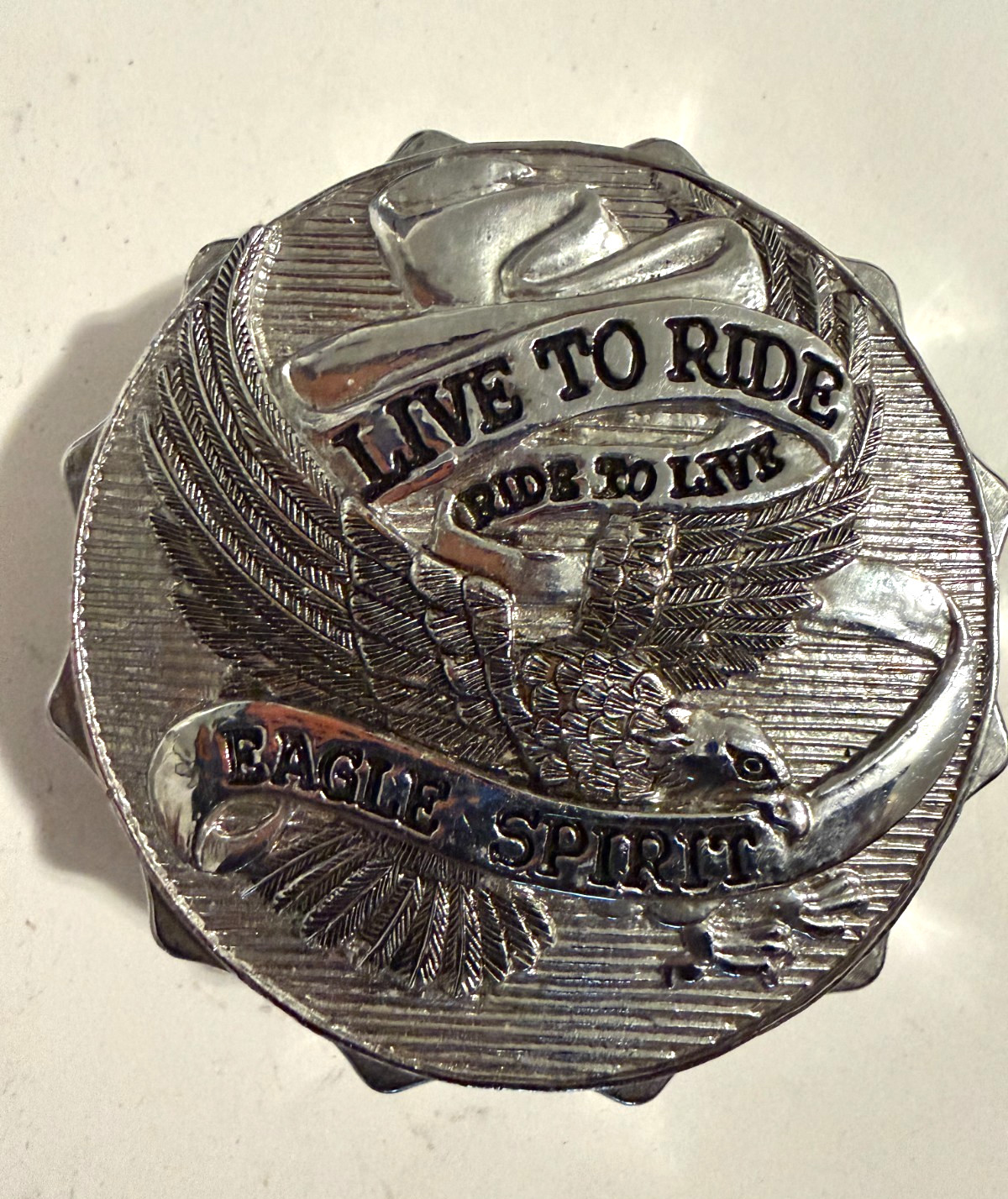 HARLEY DAVIDSON EAGLE SPIRIT Live To Ride Ride To Live GAS CAP