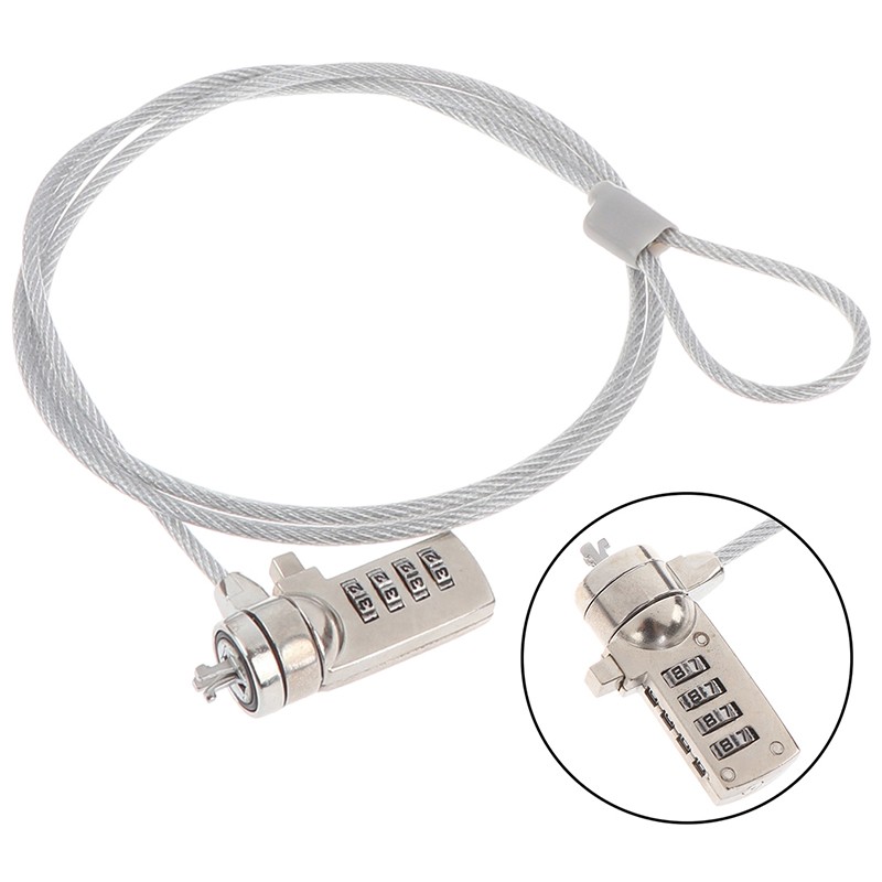 4 Digit security password computer lock anti-theft chain for notebook pc lapt XN