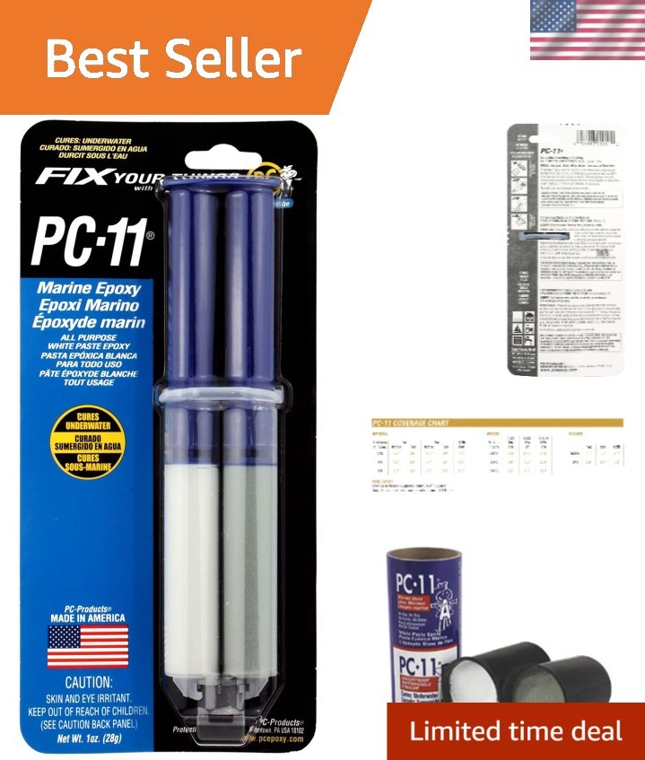 Two-Part PC-Products Epoxy Paste, 1oz Syringe - Bonds in Wet & Dry Conditions