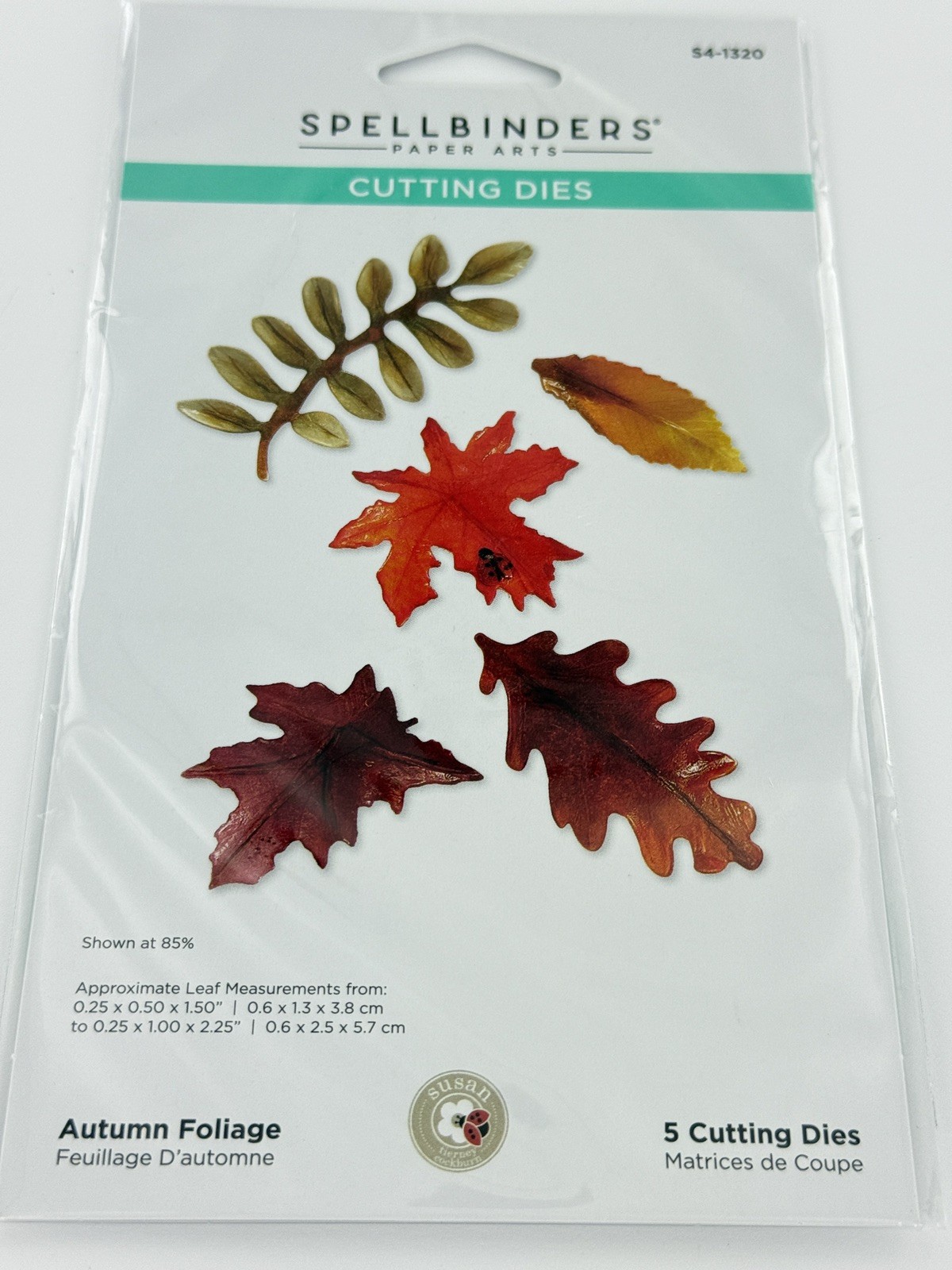Spellbinders S4-1320 Autumn Foliage 5 Cutting Dies Paper Arts Leaves