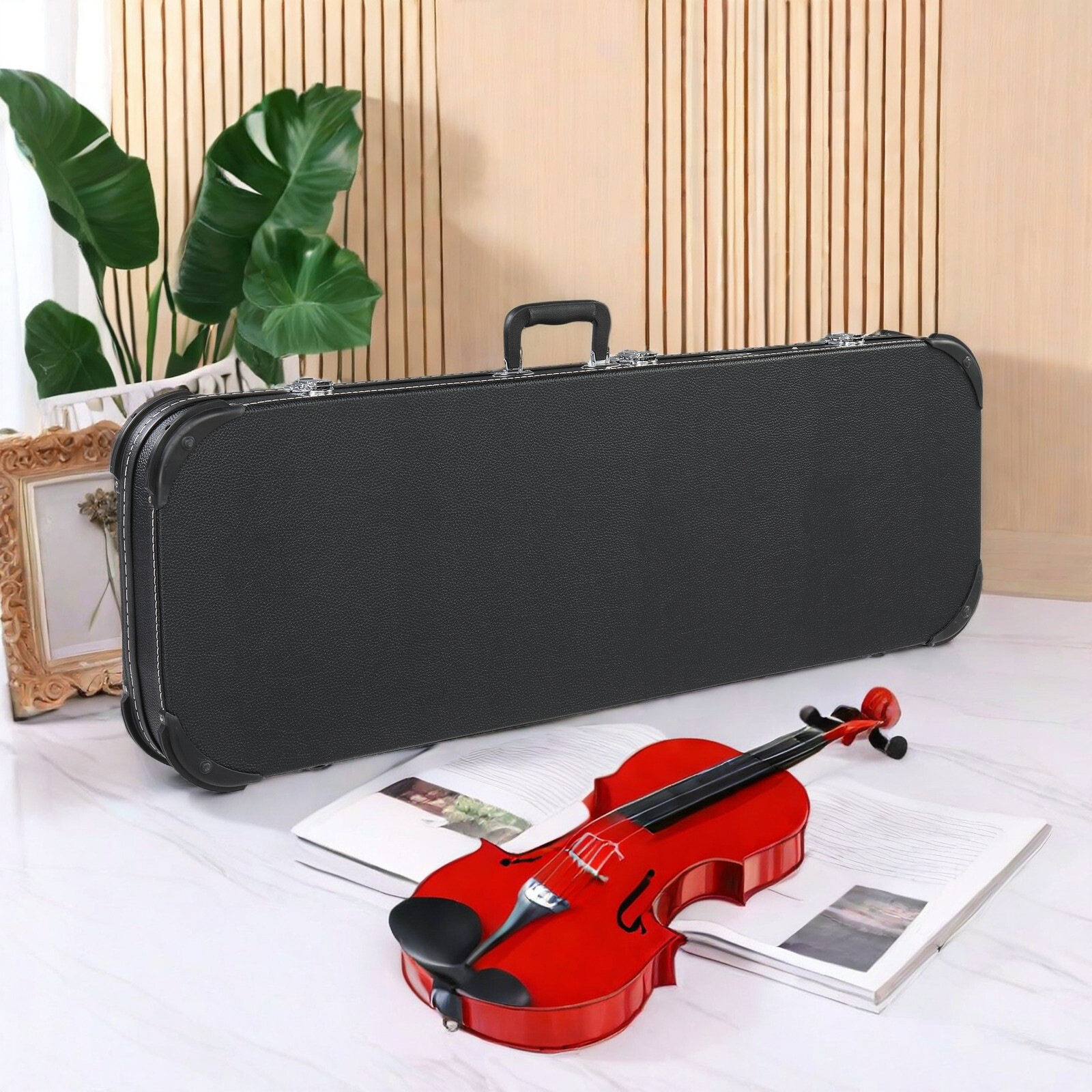ST Electric Guitar Hardshell Case - Black & SG/TL/Model 170/Flame-Shaped Models