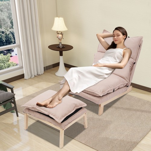 Lounge Chair, Single Lazy Sofa Leisure Balcony Adjustable Recliner USA