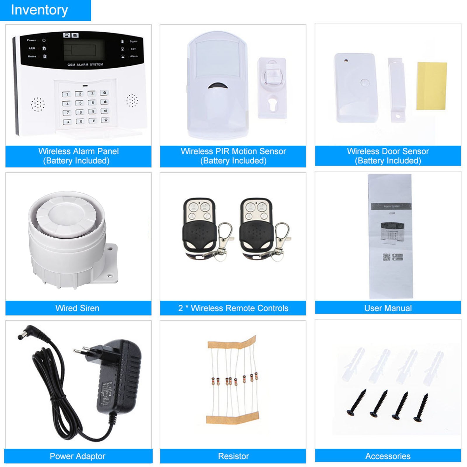 Wireless GSM SMS Home Burglar Security Alarm System Detector Sensor Kit OOHS
