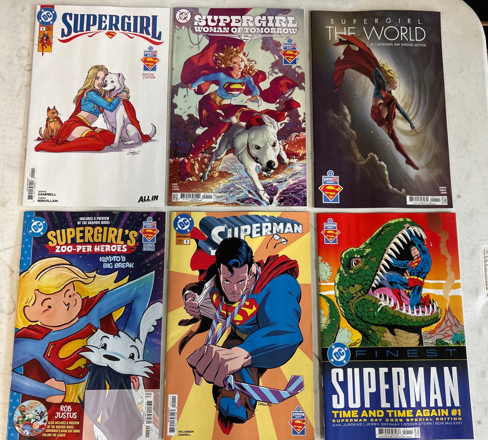 Superman / Supergirl Day 2026 Comic Book Set of 6 DC Woman of Tomorrow #1 + More