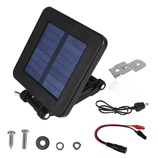 Solar Panel for Deer Feeder, Efficient Charger w/Adjustable Mounting Bracket 6V