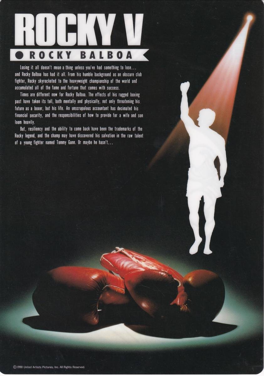 There some scratches plastic underside Sylvester StallRocky V John G Avildsen