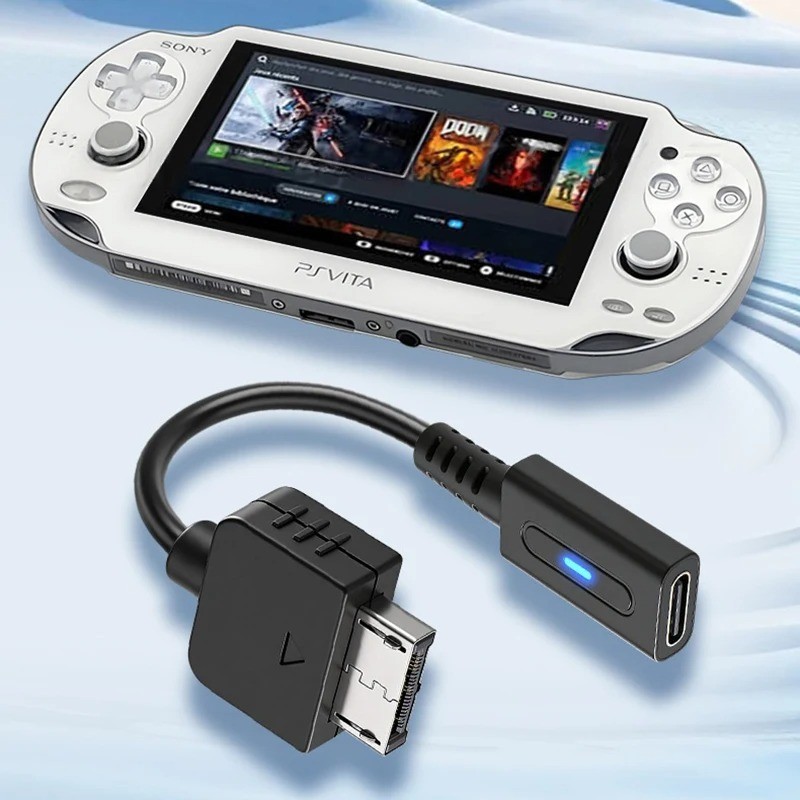 PD USB C Cable for Playstation Vita 1000 Controller Charging Adapter Type C LED