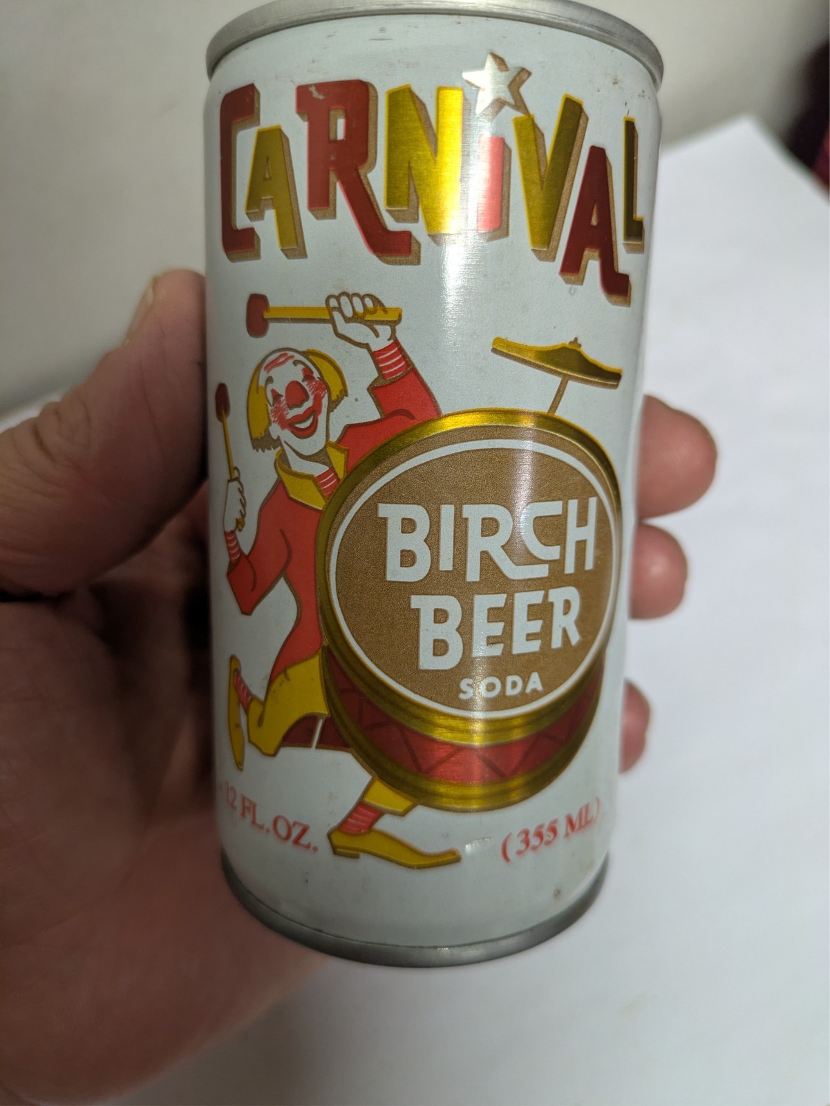 12oz Carnival Birch Beer empty unopened soda can, Scranton, PA