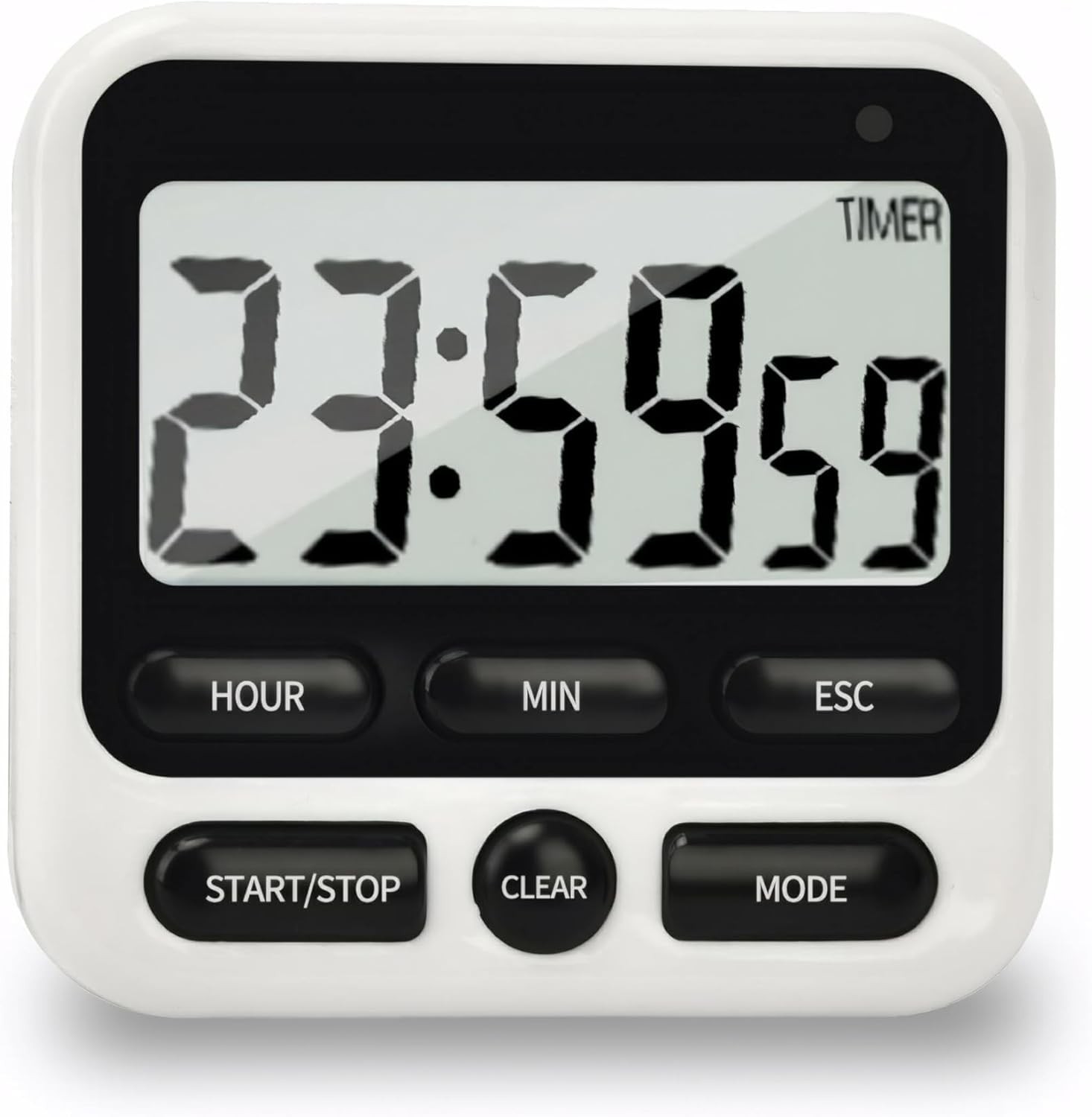 Digital Kitchen Timer 24 Hour Clock and Alarm Function with Silent or Alarm M...