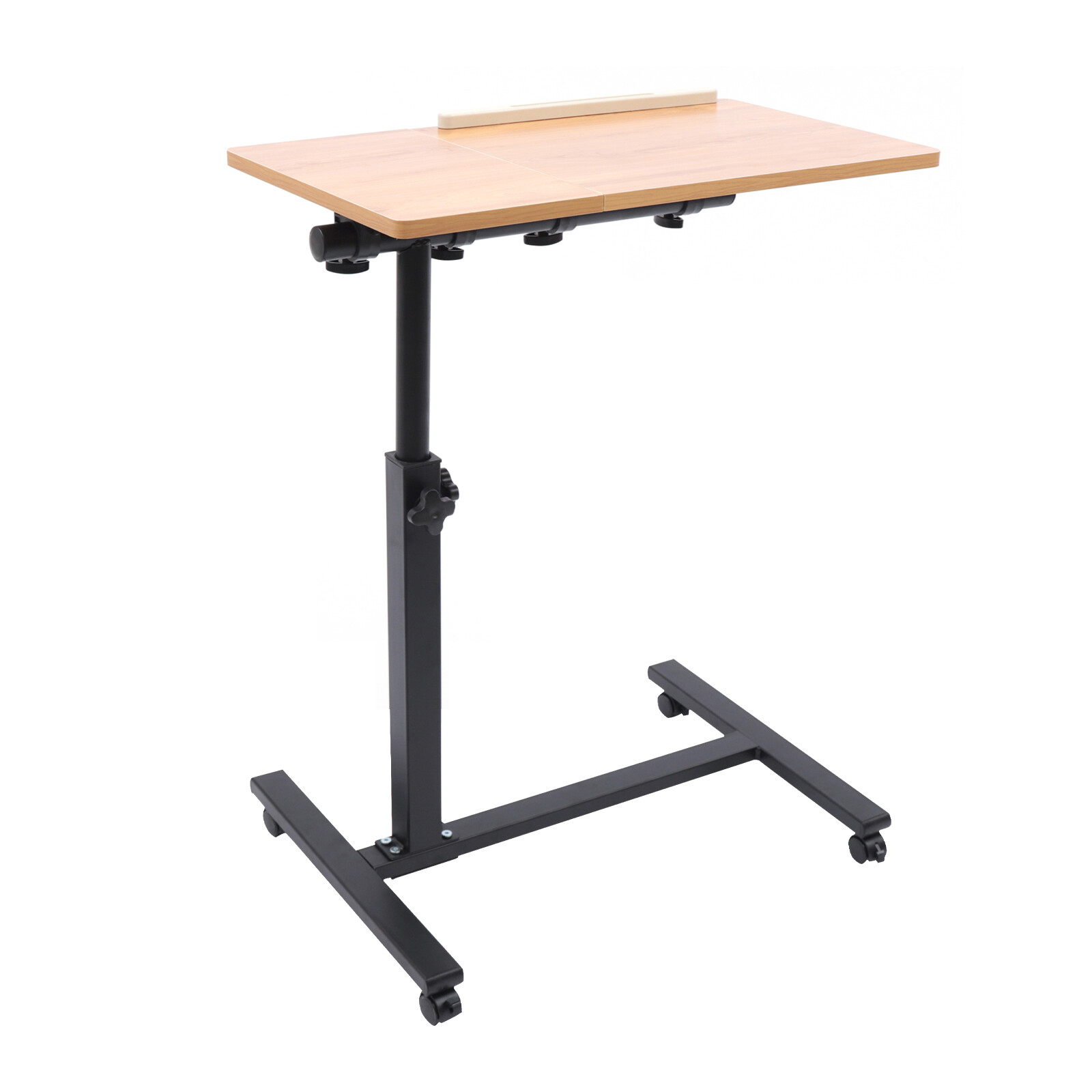 Angle Height Adjustable Rolling Cart Over Bed Hospital Table Stand Laptop Desk